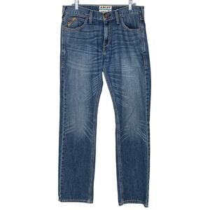 Ariat Jeans Mens 34x36 Blue M7 Slim Fit Straight Leg Workwear Western Denim